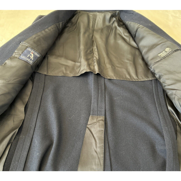 CRICKETEER Magrams Wool Blazer Men's Navy Blue 2-Button Gold Sport Coat Preppy - Picture 9 of 9